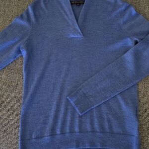 Brooks Brothers V-Neck Blue Sweater